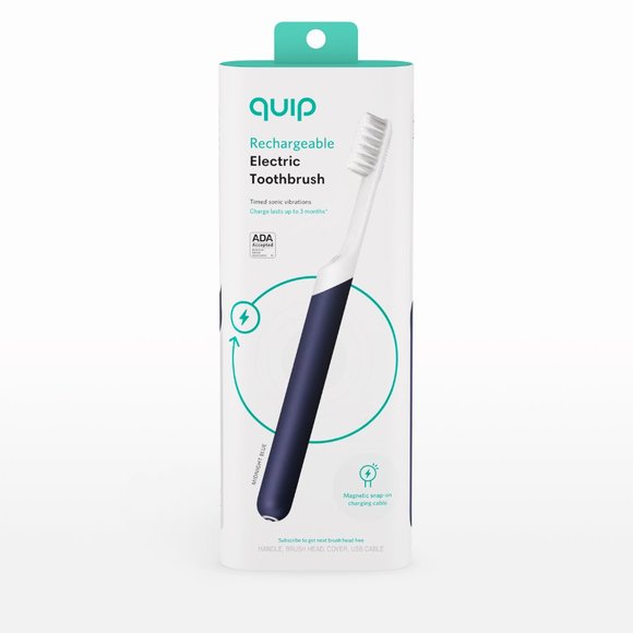 Quip Adult Electric Rechargeable Toothbrush, Midnight, 1 Ct - Picture 2 of 7
